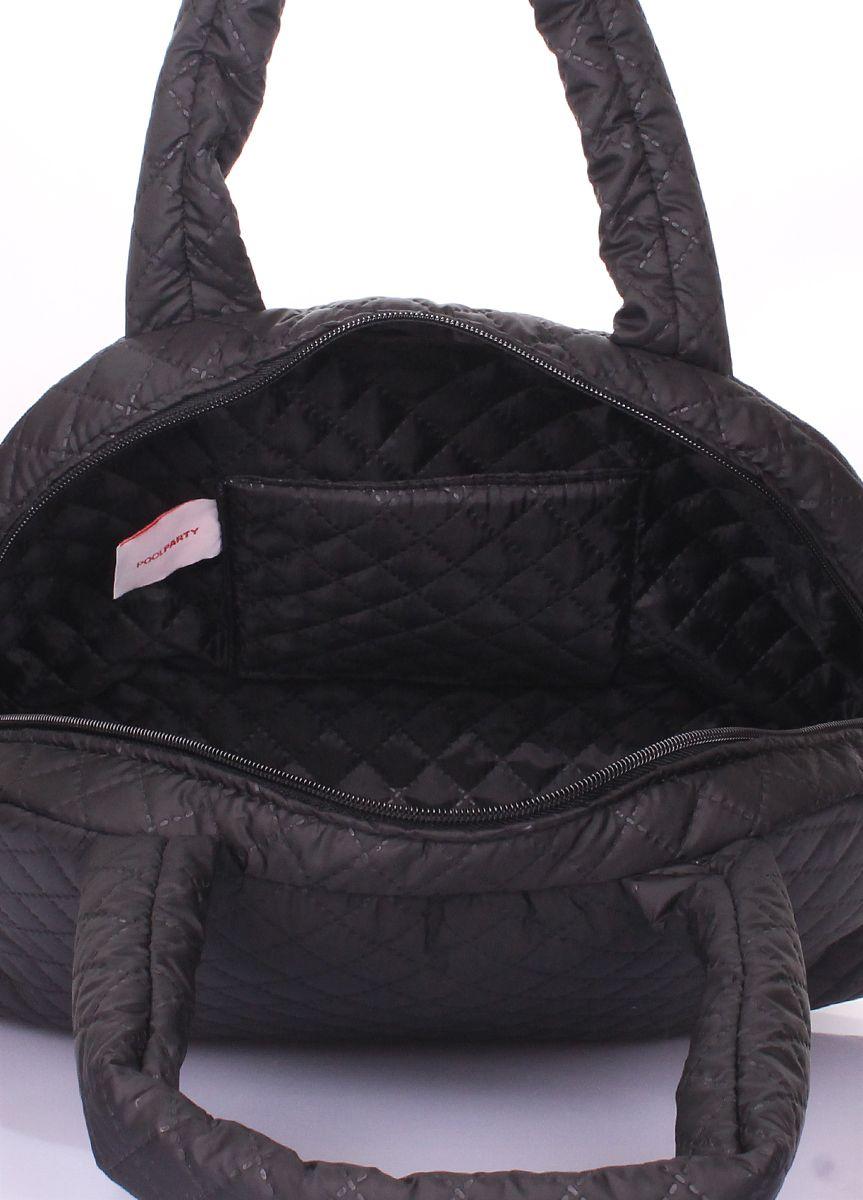 Стеганая сумка POOLPARTY Boom черная