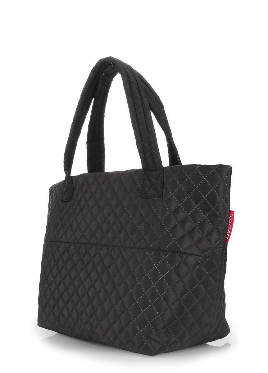 Стеганая сумка POOLPARTY Broadway черная