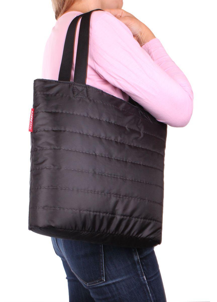 Стеганая сумка POOLPARTY черная