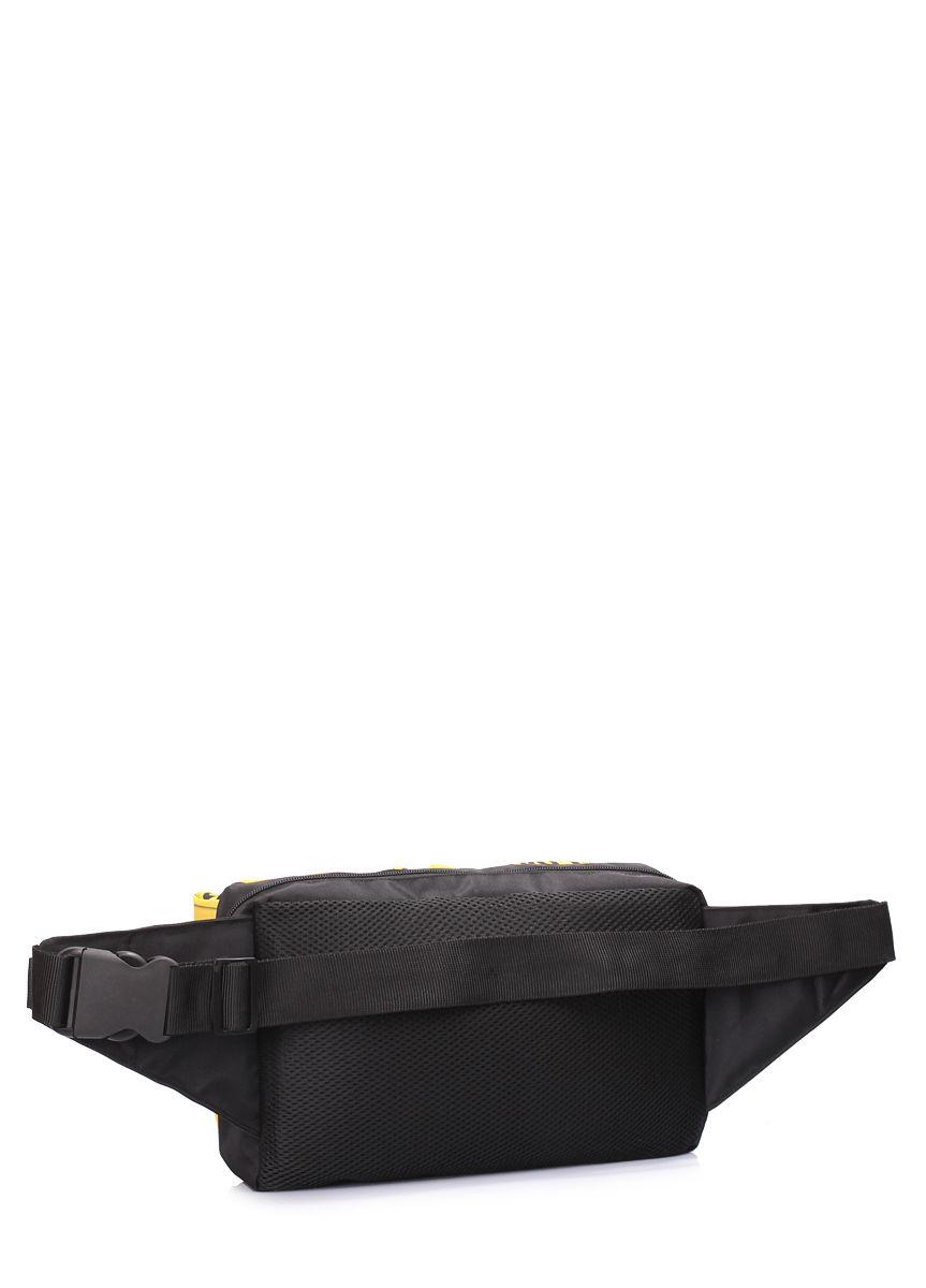 Сумка на пояс POOLPARTY Bumper с принтом CAUTION