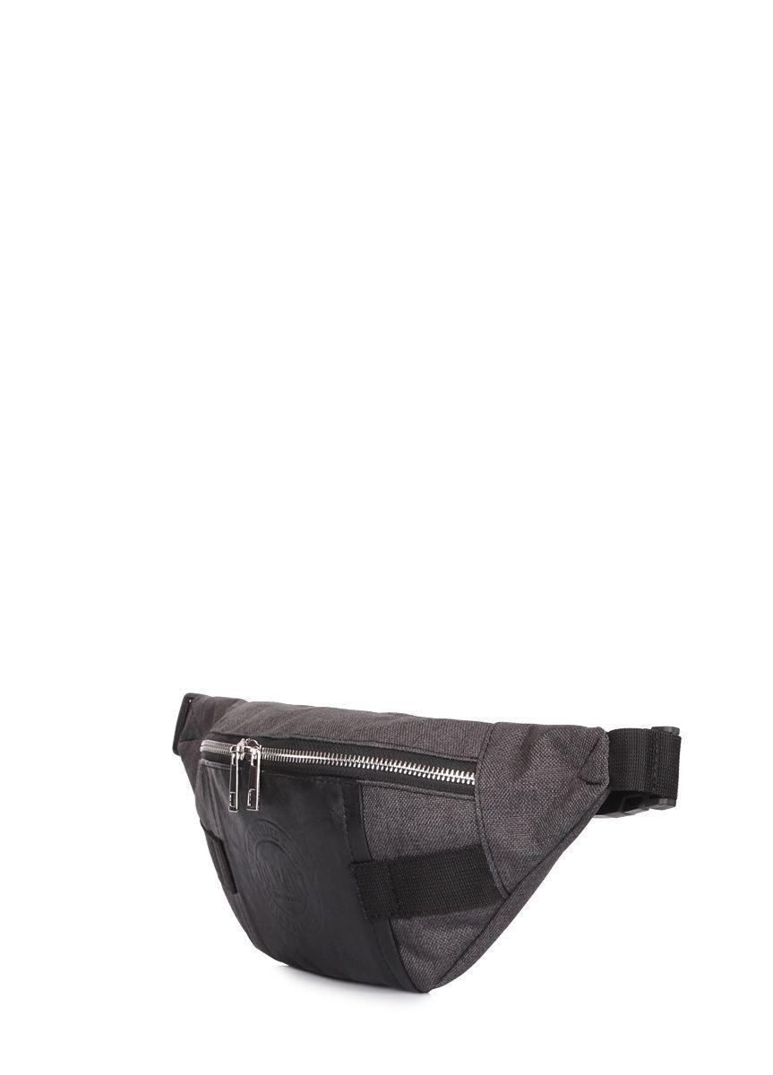 Сумка-бананка POOLPARTY Banana с кожаной отделкой