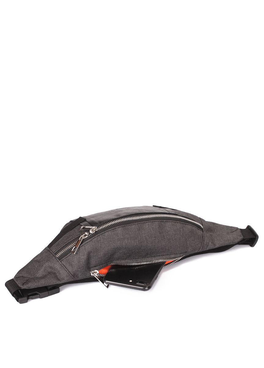 Сумка-бананка POOLPARTY Banana с кожаной отделкой