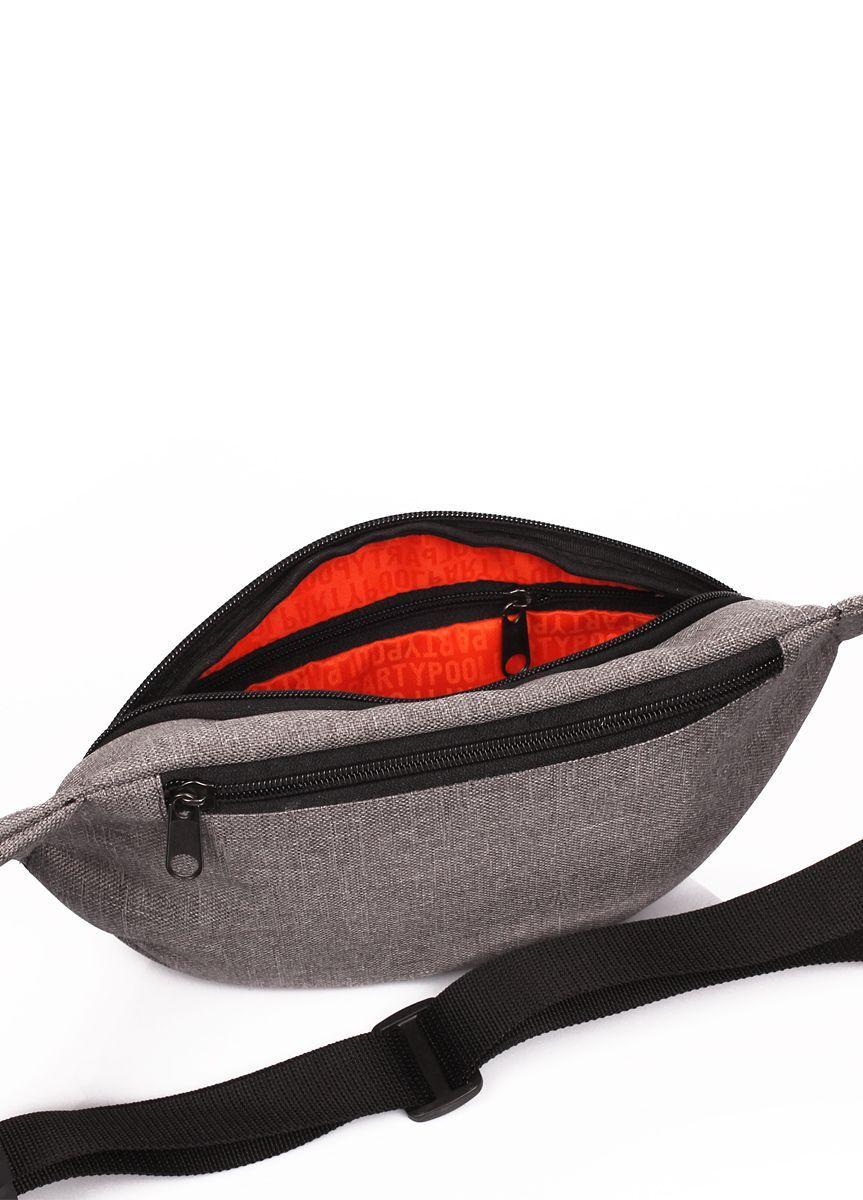 Сумка-бананка POOLPARTY Hip Pack серая