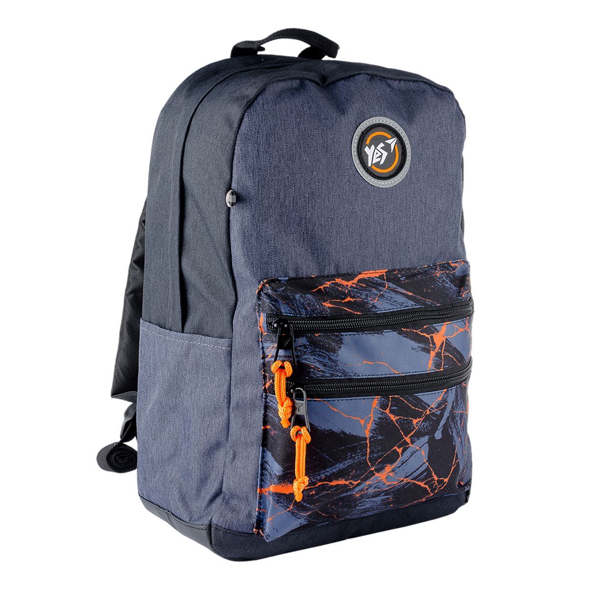 Рюкзак молодежный YES T-100  "Double" серый/черный