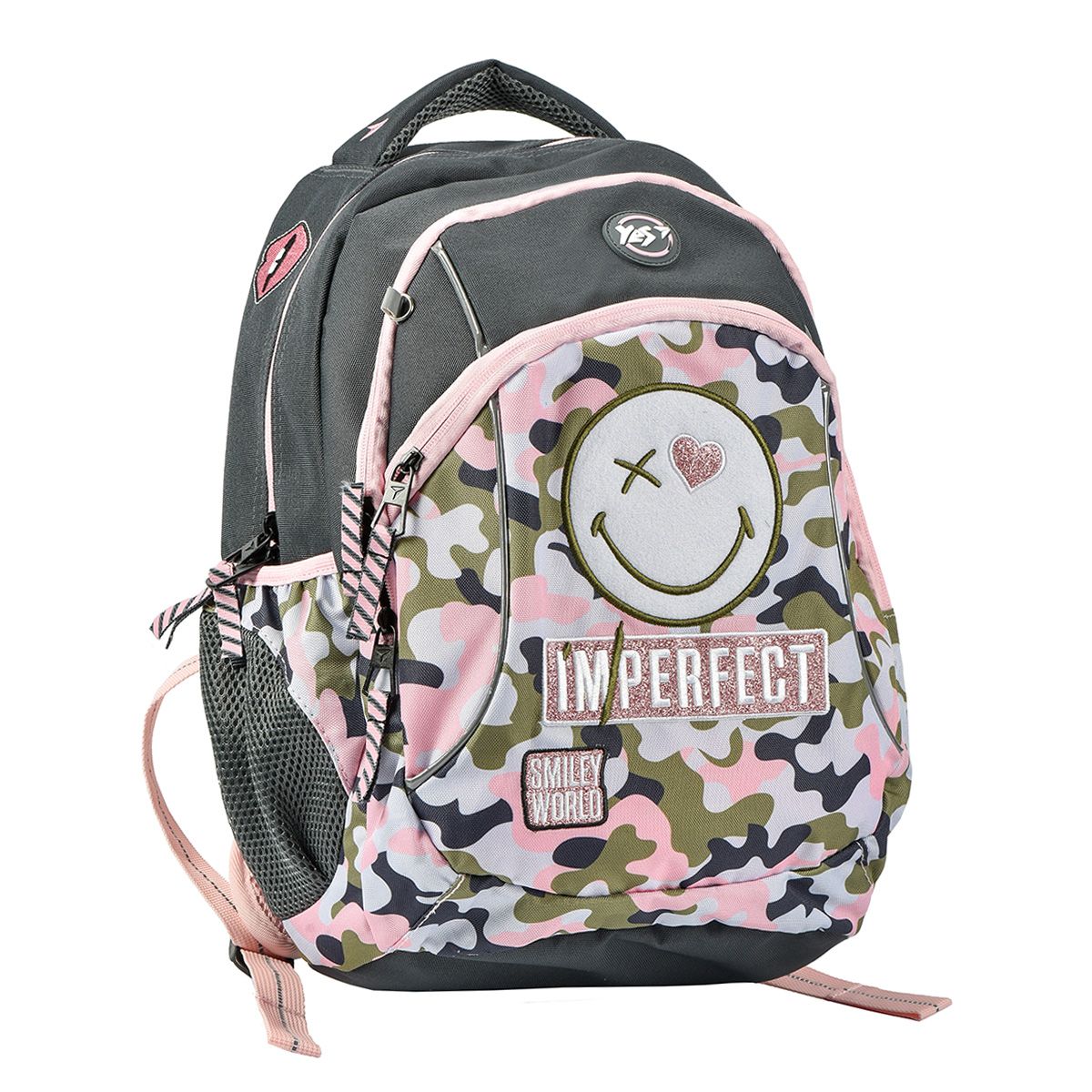 Рюкзак молодежный YES T-45  "Smiley World" Military girl
