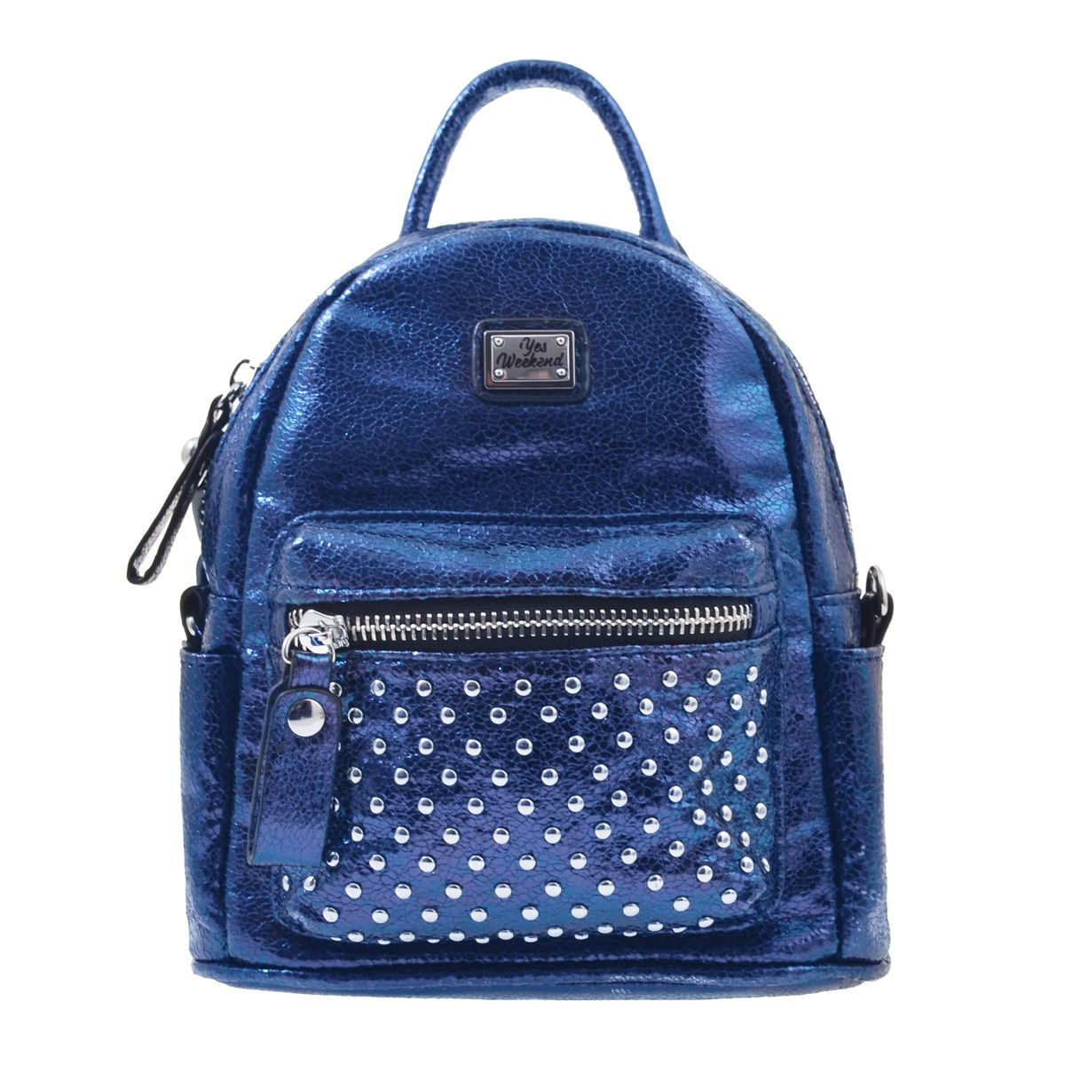 Сумка-рюкзак, синяя, 17*20*8см