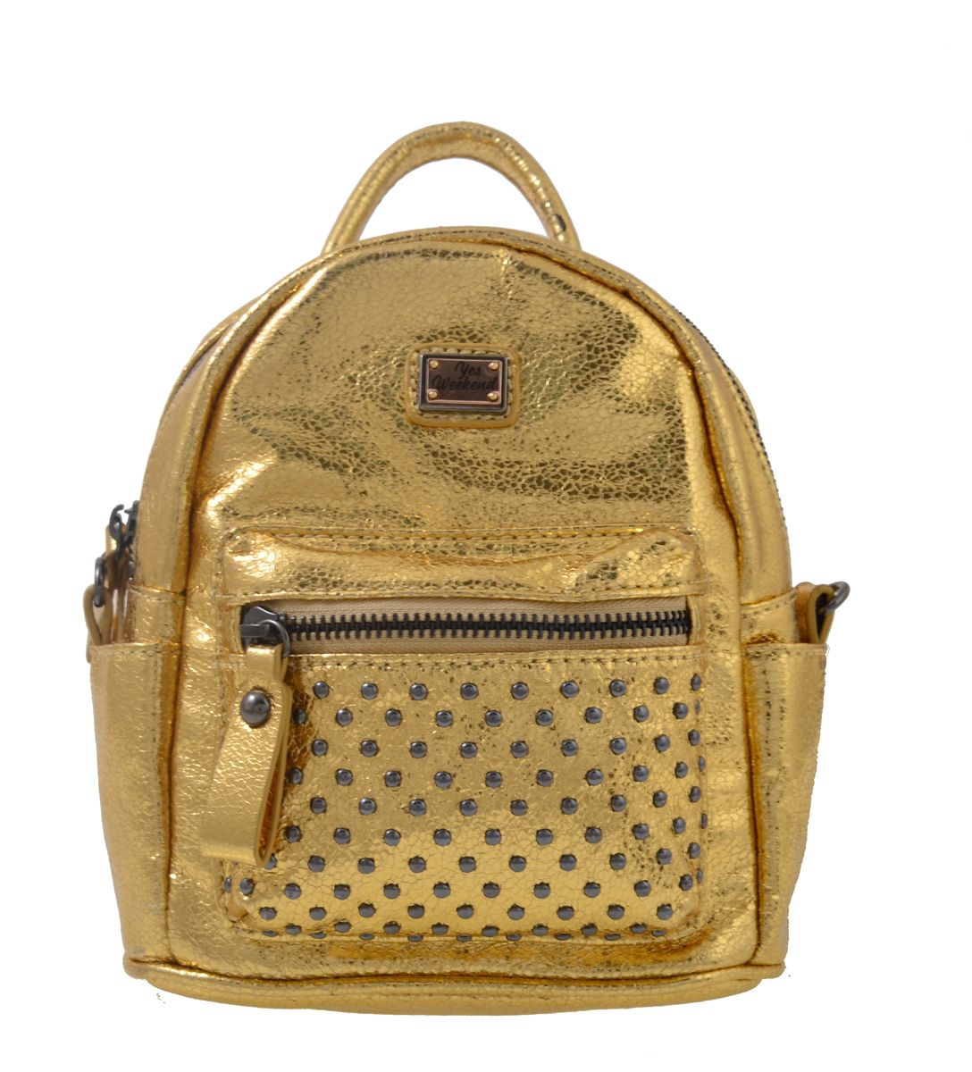 Сумка-рюкзак, золотая, 17*20*8см