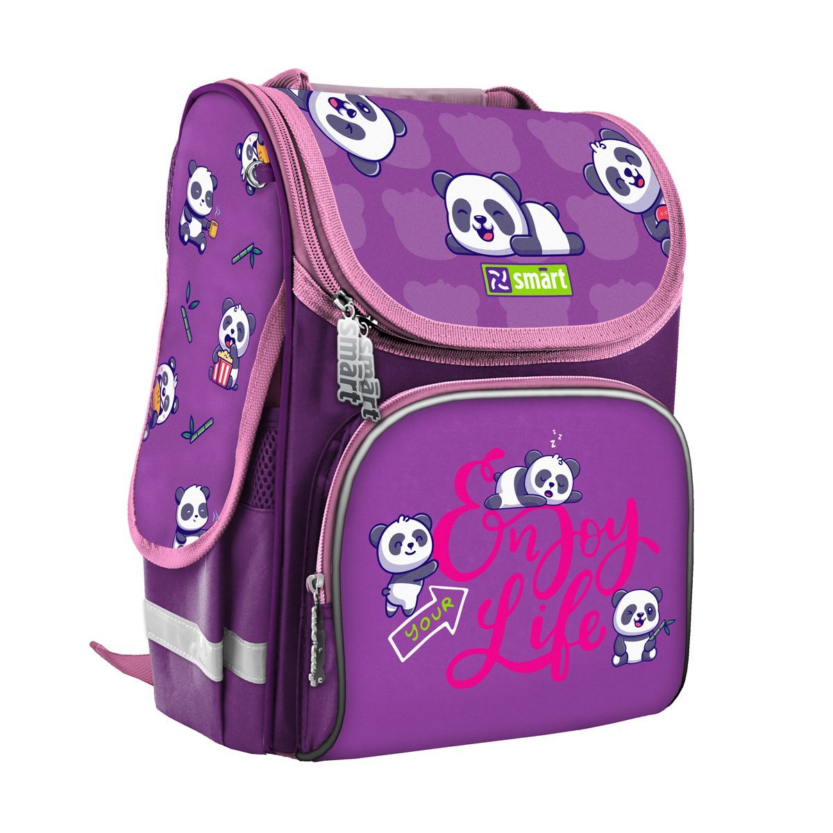 Рюкзак школьный каркасный Smart PG-11 Hi, panda!