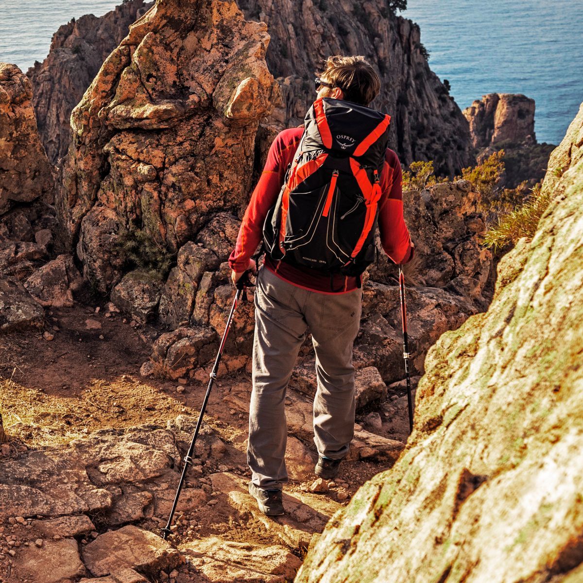 Рюкзак Osprey Exos 58 (2021) Blaze Black чорний