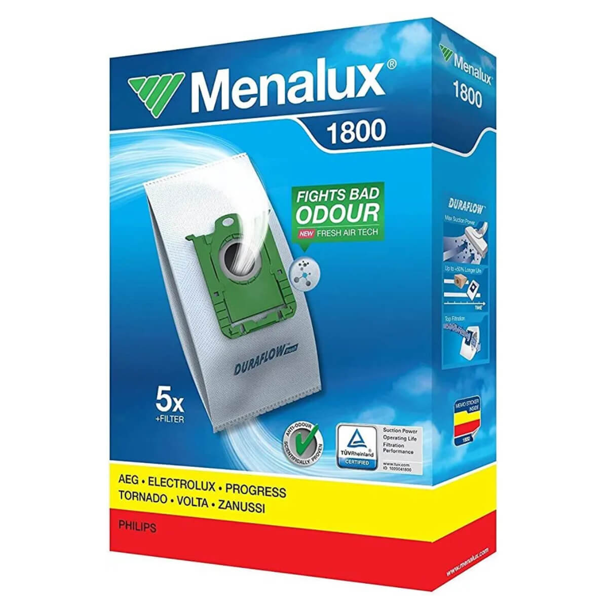 Мешки для пылесоса Menalux 1800 5 шт + фильтр