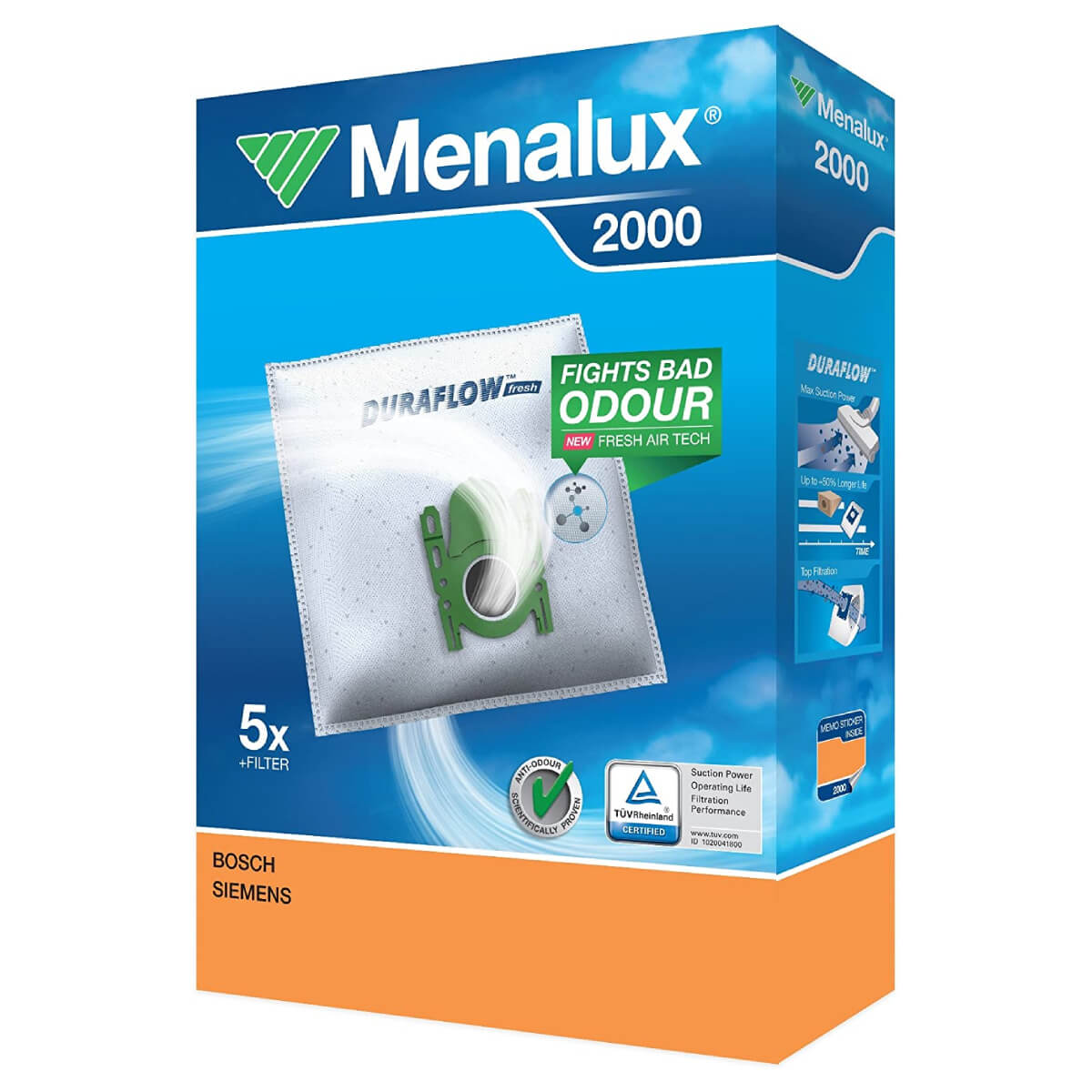 Мешки для пылесоса Menalux 2000 5 шт + фильтр