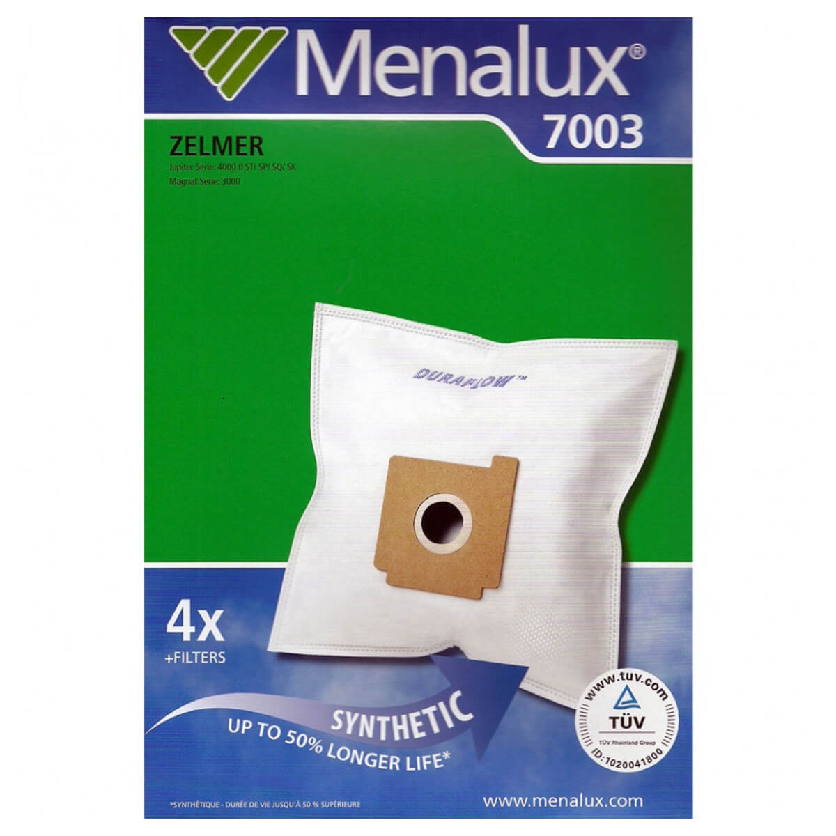 Мешки для пылесоса Menalux 7003 4 шт + фильтр