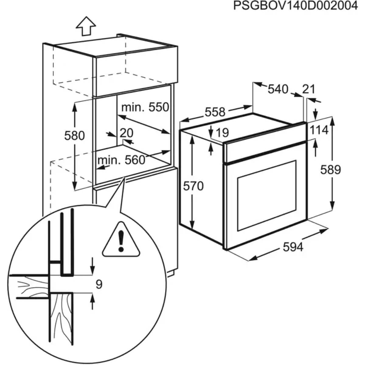 Духовой шкаф электрический ELECTROLUX OEF5E50X