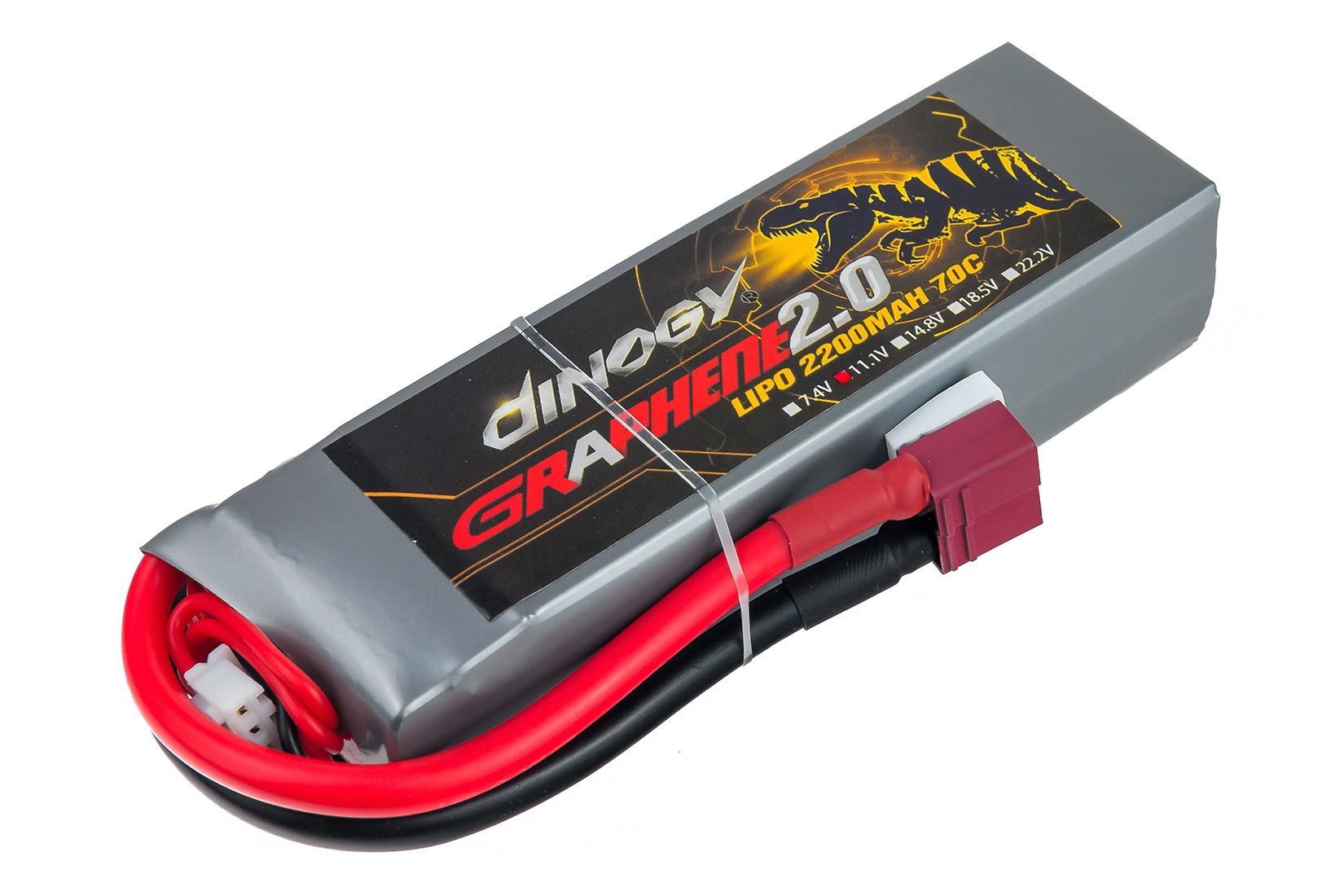 Аккумулятор для квадрокоптера Dinogy G2.0 Li-Pol 2200 мАч 11.1 В 110x35x24 мм T-Plug 70C DLC-3S2200XT-T
