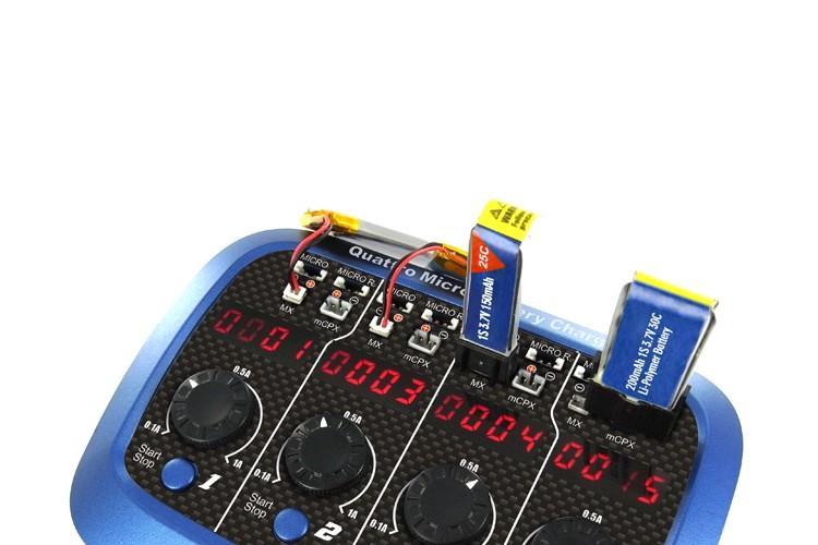 Зарядное устройство SkyRC Quattro Micro с/БП кватро для 1S Li-Pol аккумуляторов (SK-100079) SK-100079