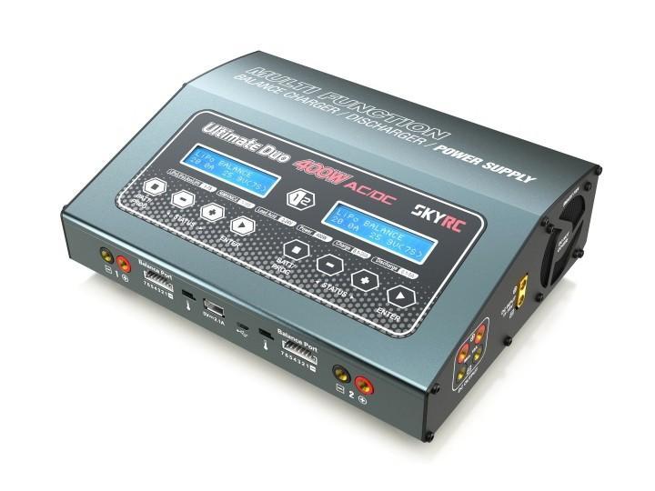 Зарядное устройство дуо SkyRC D400 20A/400W с/БП универсальное (SK-100123) SK-100123
