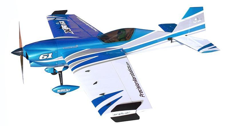 Самолёт радиоуправляемый Precision Aerobatics XR-61 1550мм KIT (синий) PA-XR61-BLUE