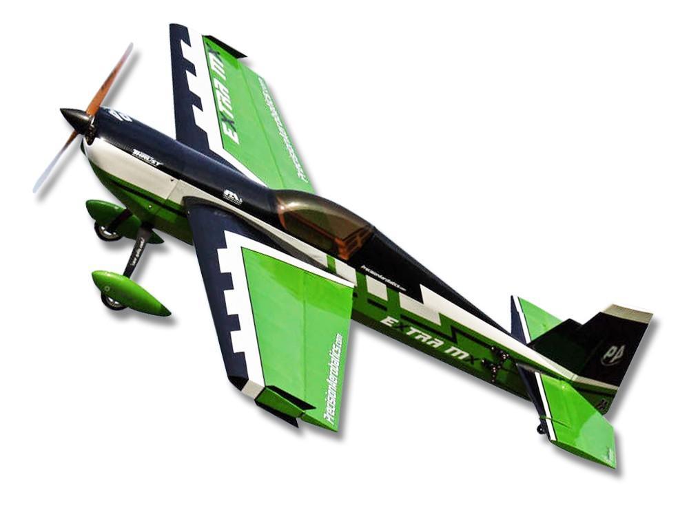 Самолёт радиоуправляемый Precision Aerobatics Extra MX 1472мм KIT (зеленый) PA-MX-GREEN