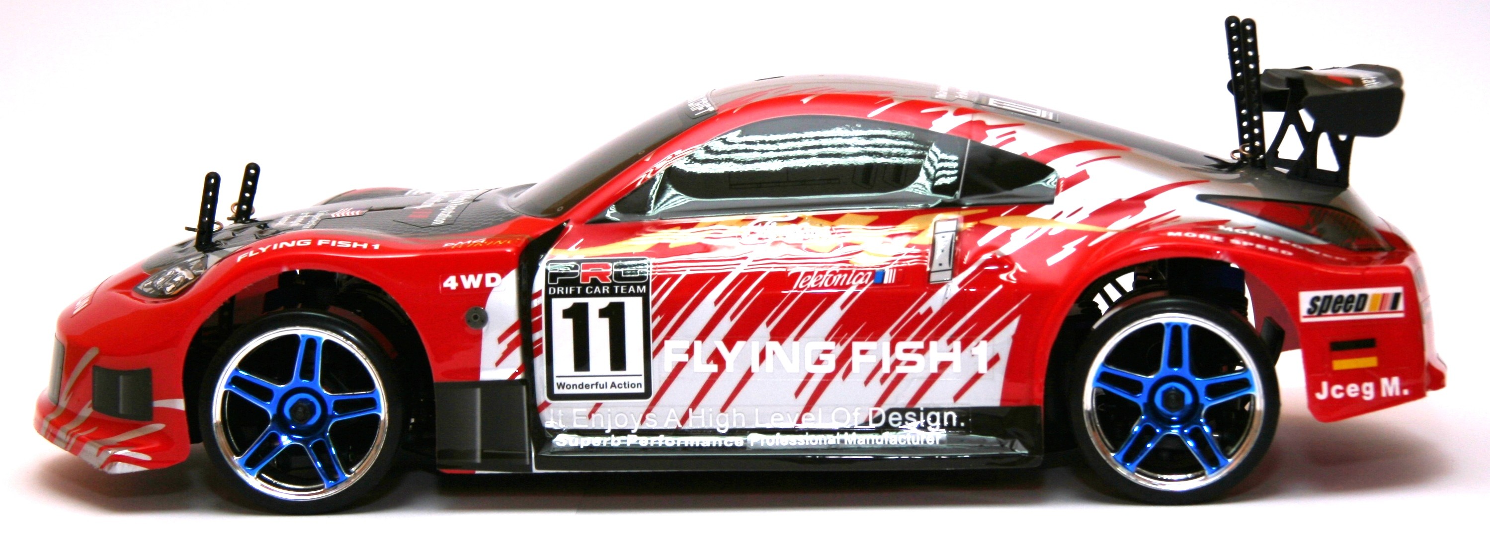 Радиоуправляемая модель Дрифт 1:10 Himoto DRIFT TC HI4123BL Brushless (красный) HI4123BLr