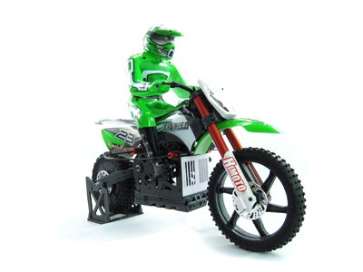 Радиоуправляемая модель Мотоцикл 1:4 Himoto Burstout MX400 Brushed (зеленый) MX400g