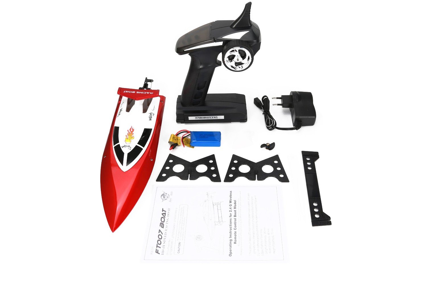 Катер на радиоуправлении Fei Lun FT007 Racing Boat (красный) FL-FT007r