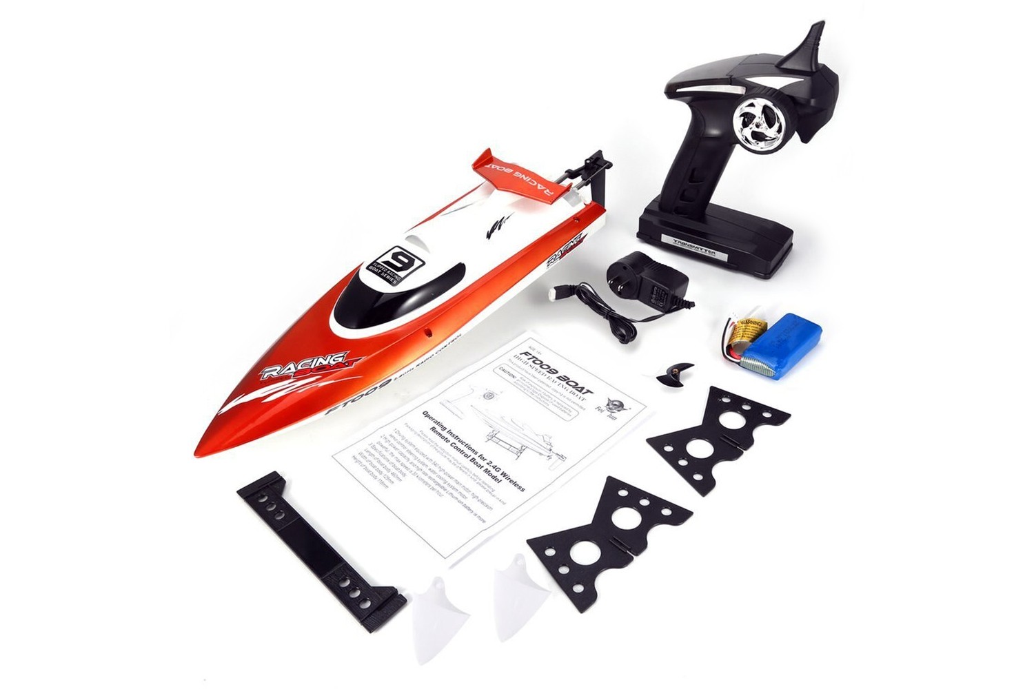 Катер на радиоуправлении Fei Lun FT009 High Speed Boat (оранжевый) FL-FT009o
