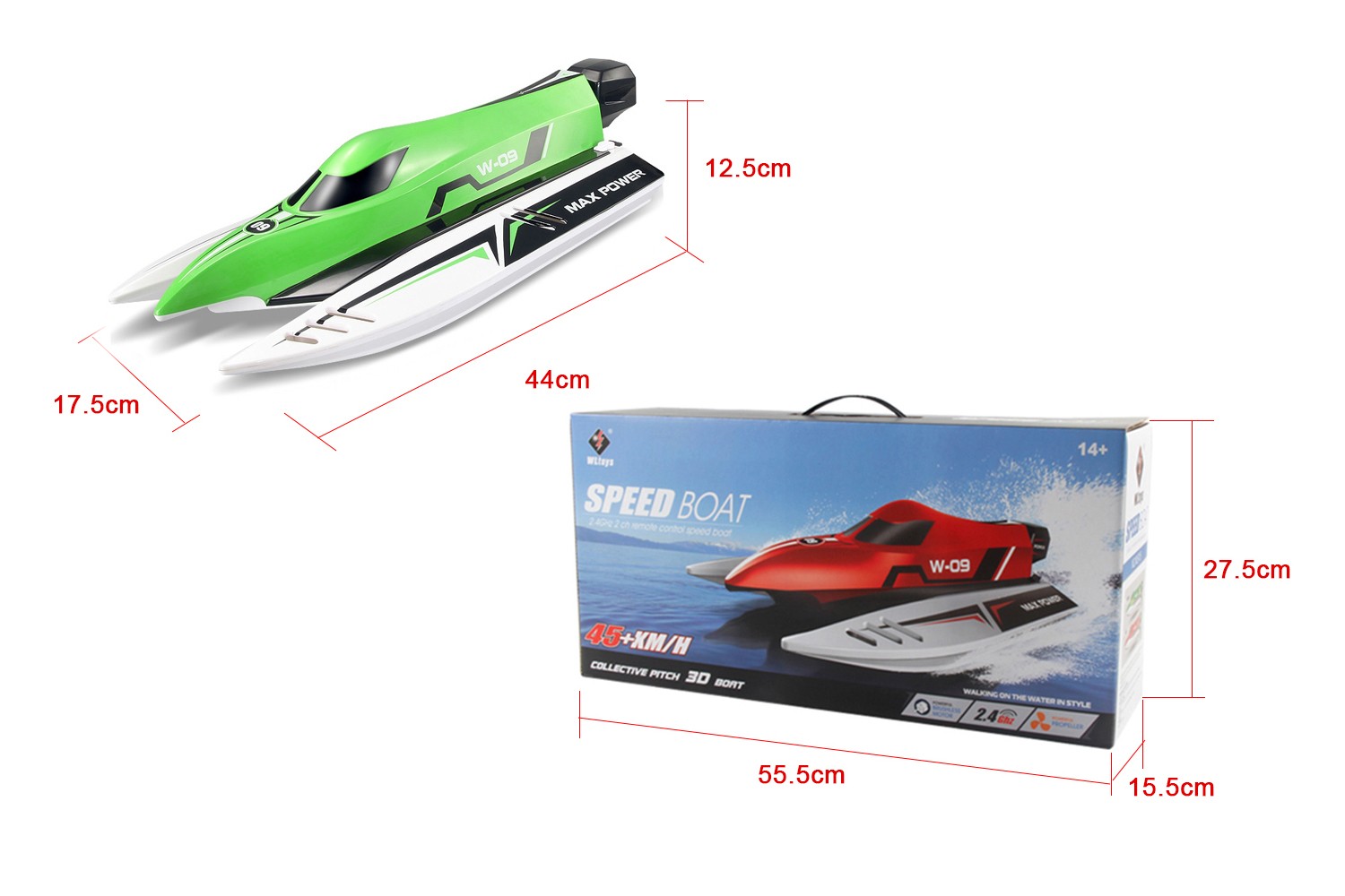 Катер на радиоуправлении WL Toys WL915 F1 High Speed Boat бесколлекторный (зеленый) WL-WL915G