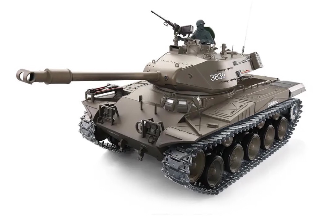 Танк на радиоуправлении 1:16 Heng Long Bulldog M41A3 с пневмопушкой и и/к боем (Upgrade) HL3839-1Upg