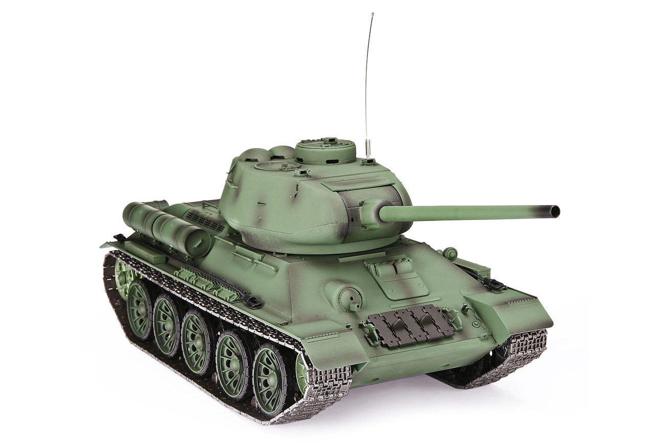 Танк на радиоуправлении 1:16 Heng Long T-34 с пневмопушкой и и/к боем (Upgrade) HL3909-1UPG