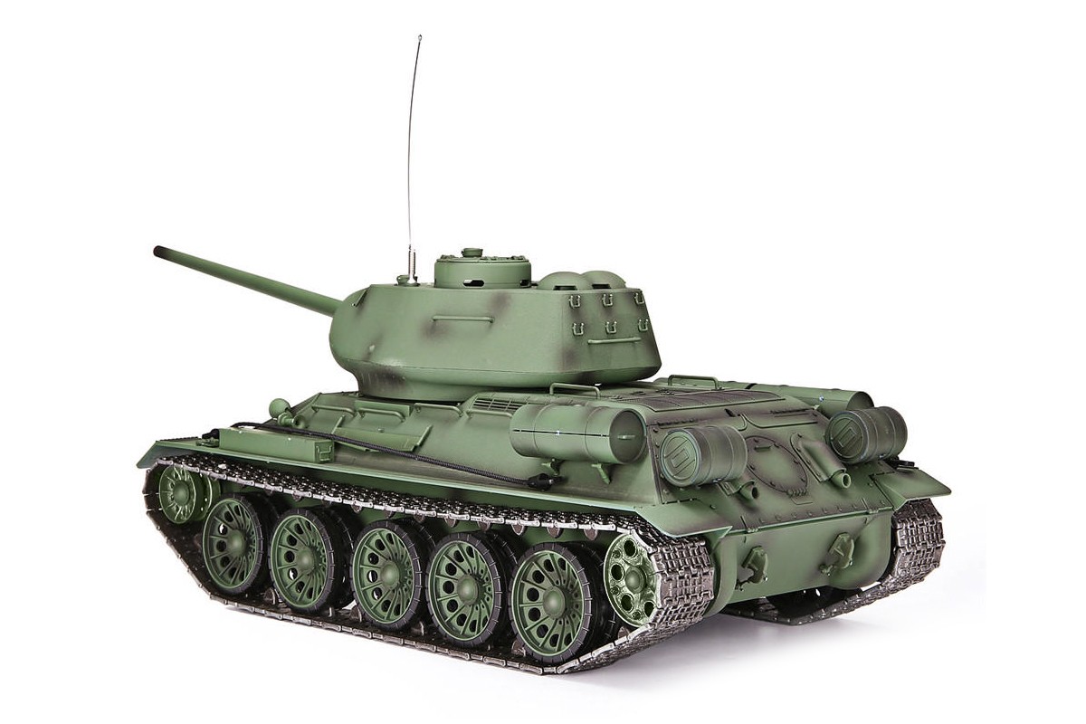 Танк на радиоуправлении 1:16 Heng Long T-34 с пневмопушкой и и/к боем (Upgrade) HL3909-1UPG