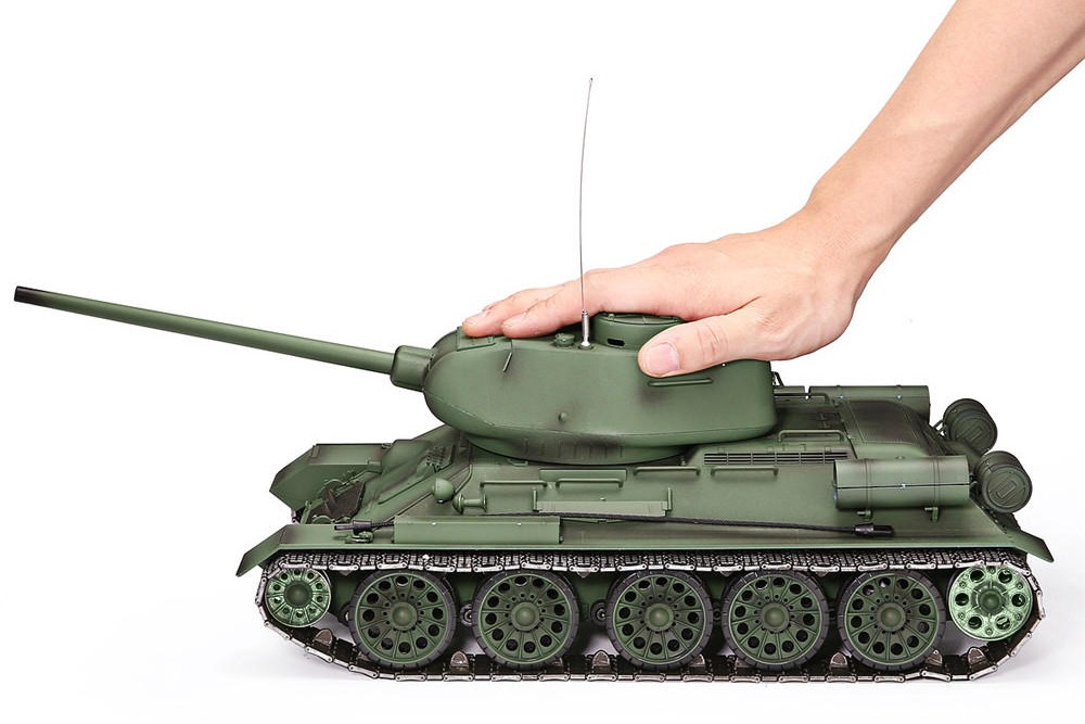 Танк на радиоуправлении 1:16 Heng Long T-34 с пневмопушкой и и/к боем (Upgrade) HL3909-1UPG