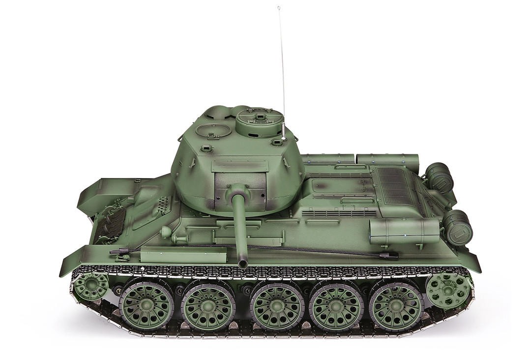 Танк на радиоуправлении 1:16 Heng Long T-34 с пневмопушкой и и/к боем (Upgrade) HL3909-1UPG