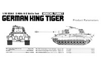 Танк на радиоуправлении 1:16 Heng Long King Tiger Henschel с пневмопушкой и и/к боем HL3888A-1Upg