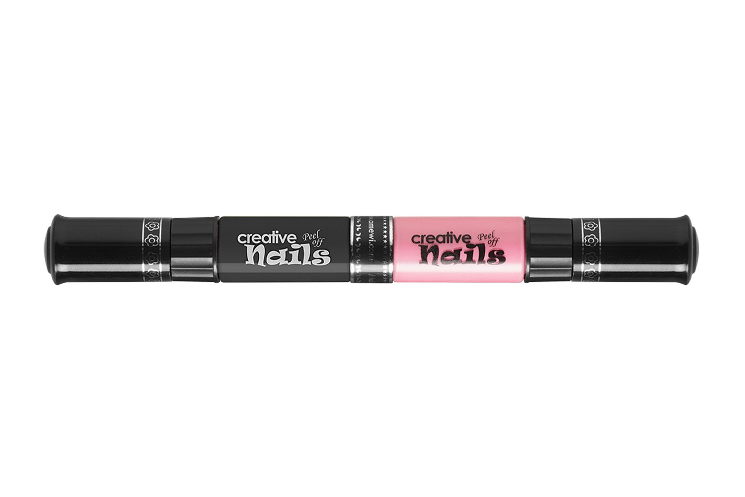 Детский лак-карандаш для ногтей Malinos Creative Nails на водной основе (2 цвета Черный + Розовый) MA-303013+303023