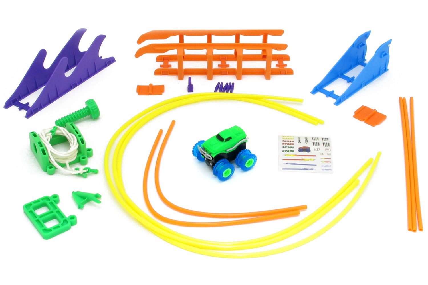 Машинка на бат. Trix Trux набор с трассой (зеленый) JLT-AS331G