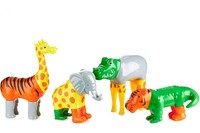 Пазл 3D детский магнитные животные POPULAR Playthings Mix or Match (тигр, крокодил, слон, жираф) PPT-62000