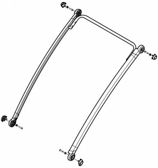 Рама верхняя двойная 40105336 (Chariot Corss 2, Chariot Sport 2, Chariot Lite 2) (TH 40105336)