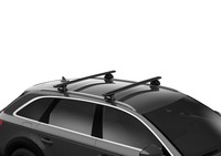 Багажник на интегрированные рейлинги Thule Wingbar Evo Black для Peugeot 508 (mkI)(универсал) 2010-2018 (TH 7112B-7106-6012)