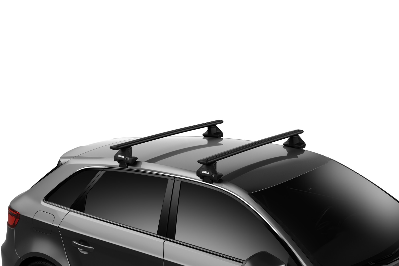 Багажник на гладкую крышу Thule Wingbar Evo Black для Renault Clio (mkV)(хетчбэк) 2019→ (TH 7113B-7105-5231)