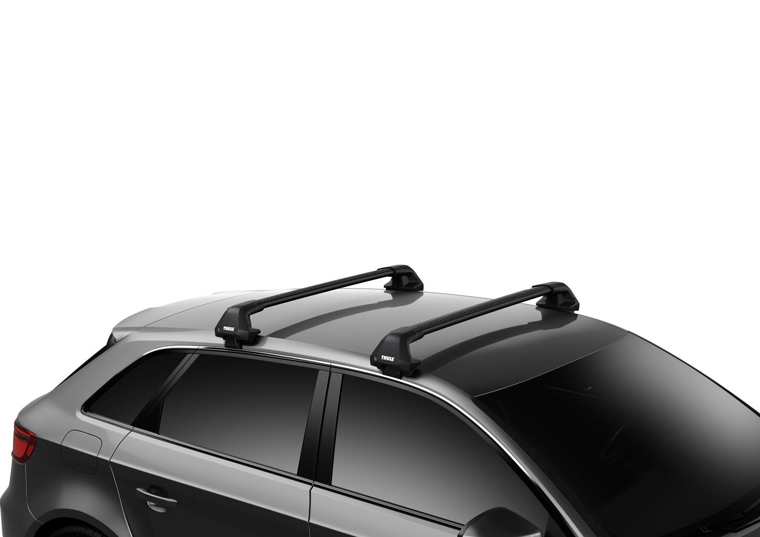 Багажник на гладкую крышу Thule Wingbar Edge Black для Audi e-tron (mkI)(Sportback) 2019→ (TH 7215B-7215B-7205-6046)