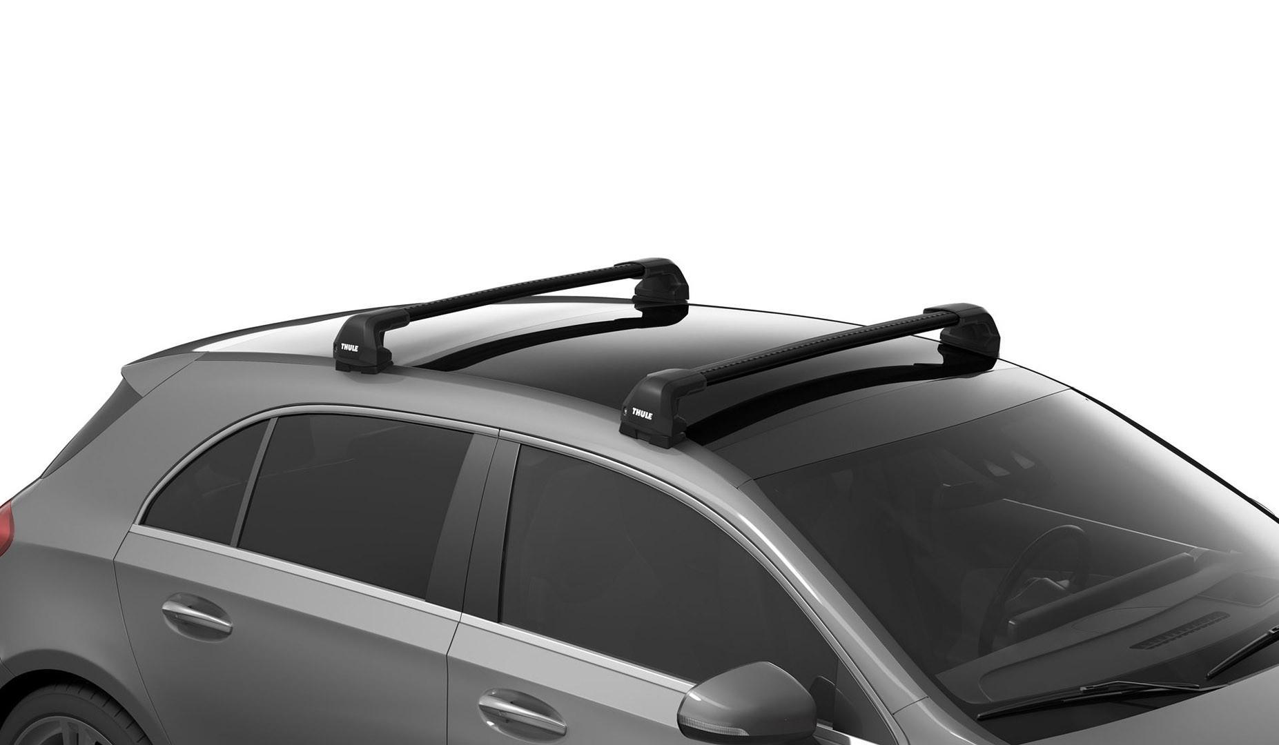 Багажник в штатные места в рейлинге Thule Wingbar Edge Black для Audi Q7/SQ7 (mkII) 2015→ (TH 7216B-7215B-7207-7005)