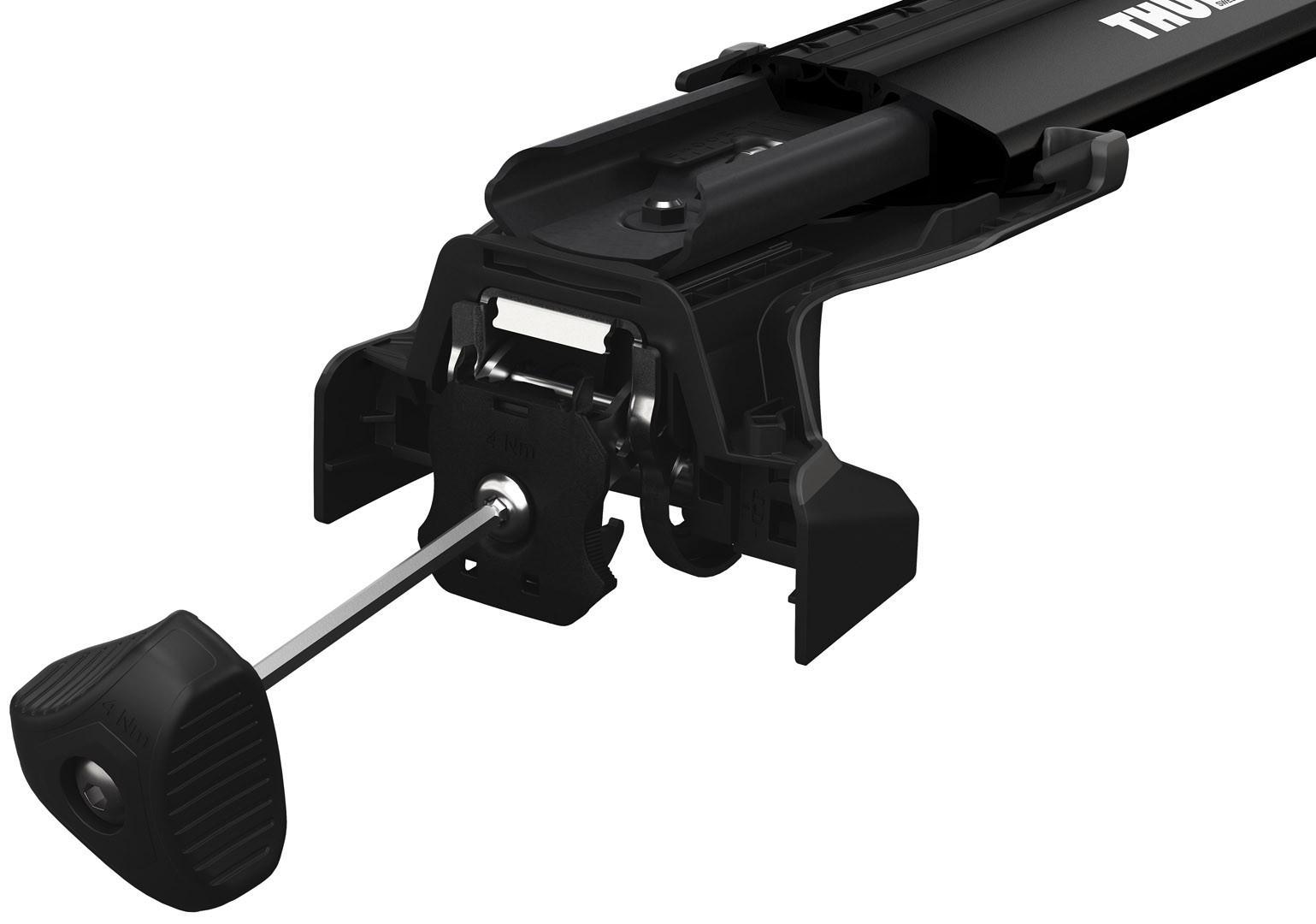 Багажник в штатные места в рейлинге Thule Wingbar Edge Black для Audi Q7/SQ7 (mkII) 2015→ (TH 7216B-7215B-7207-7005)