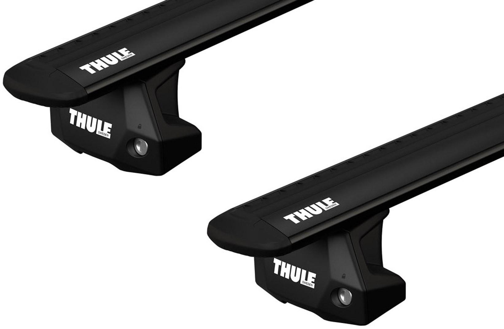 Багажник в штатные места в рейлинге Thule Wingbar Evo Black для Toyota Highlander (mkIII) 2013-2020 (TH 7113B-7107-7013)
