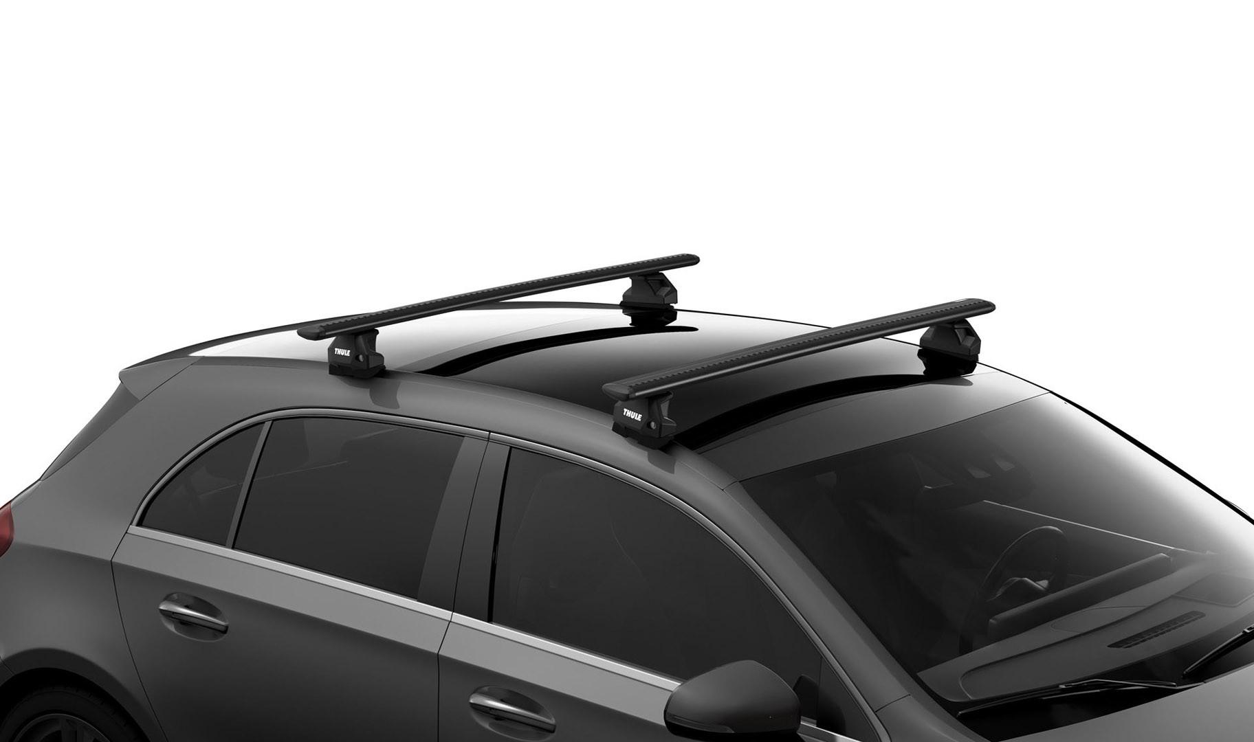 Багажник в штатные места на рейлинге Thule Wingbar Evo Black для Jeep Compass (mkII) 2016→ (TH 7112B-7106-6082)