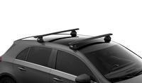 Багажник в штатные места на рейлинге Thule Wingbar Evo Black для Jeep Compass (mkII) 2016→ (TH 7112B-7106-6082)