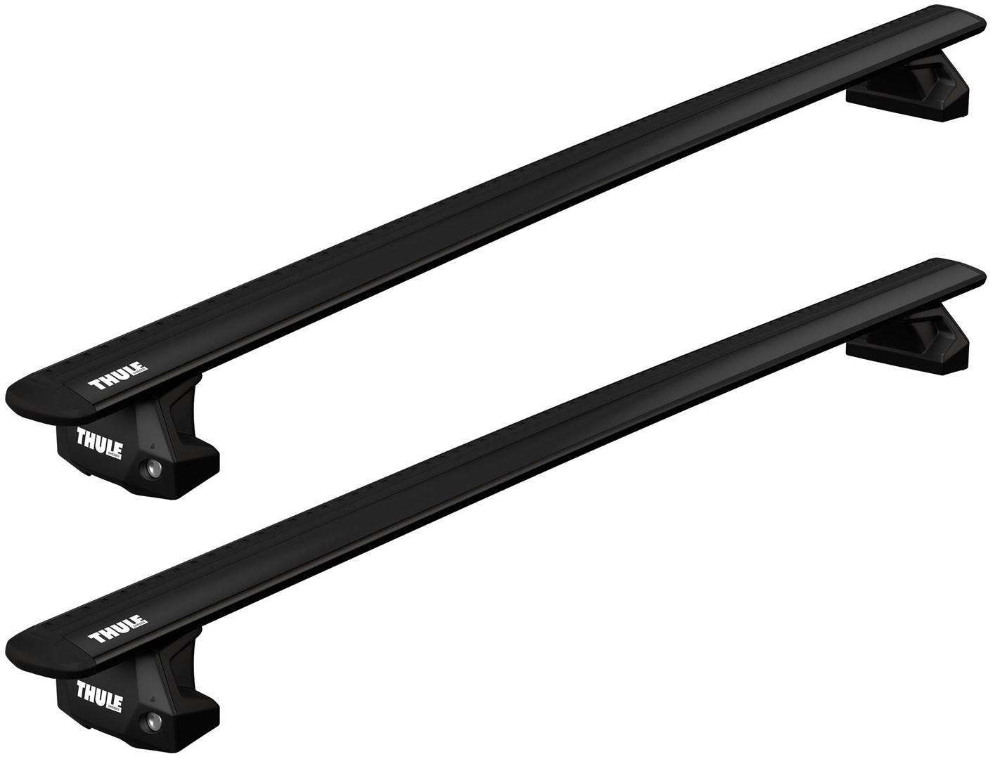 Багажник в штатные места на рейлинге Thule Wingbar Evo Black для Jeep Compass (mkII) 2016→ (TH 7112B-7106-6082)
