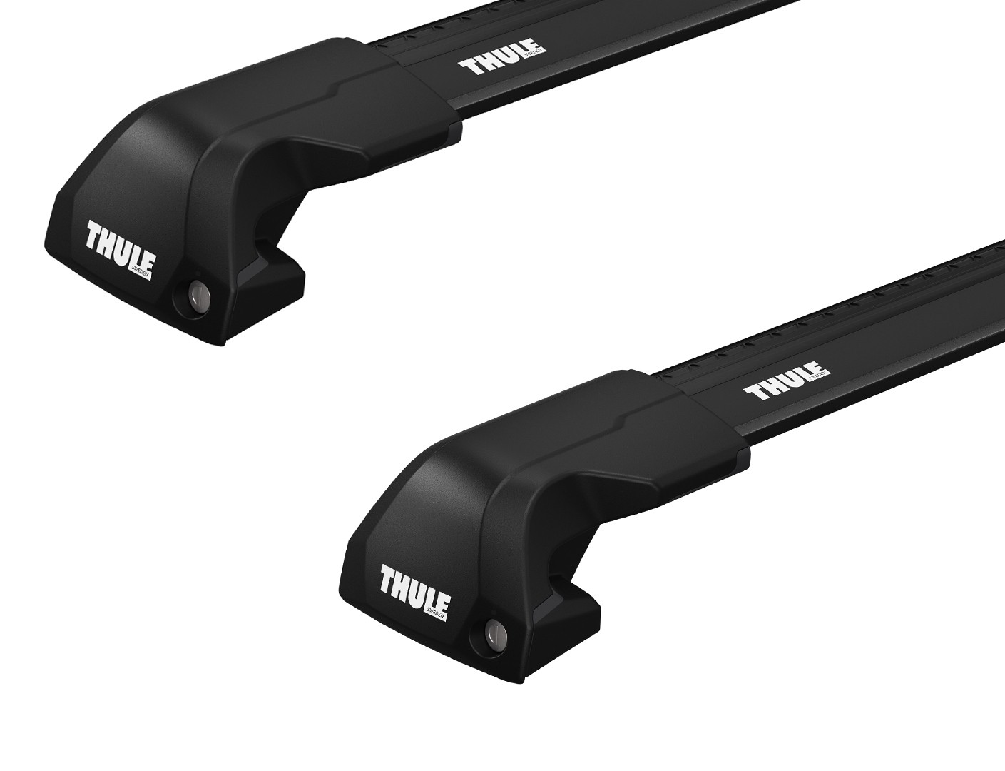 Багажник на интегрированные рейлинги Thule Wingbar Edge Black для Toyota bZ4X 2022→; Subaru Solterra 2022→ (TH 7215B-7214B-7206-7133)
