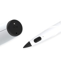 Безопасная 3д Ручка MyRiwell RP-300B White + 15 метров пластика PCL + трафареты!