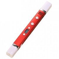 3д ручка MyRiwell 3 RP100C Red + 30 м пластика + трафареты