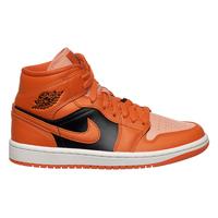 Кроссовки женские Nike Jordan 1 Mid Orange Black (DM3381-600)